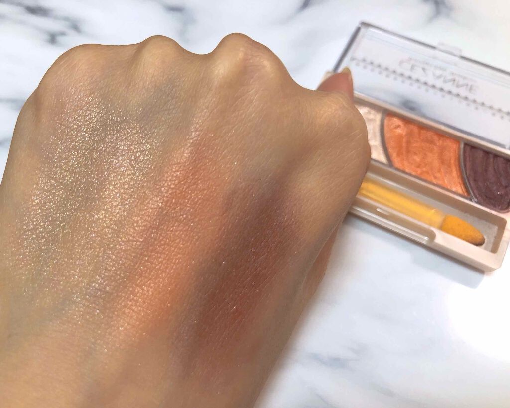 トーンアップアイシャドウ/CEZANNE/アイシャドウパレットを使ったクチコミ(3枚目)