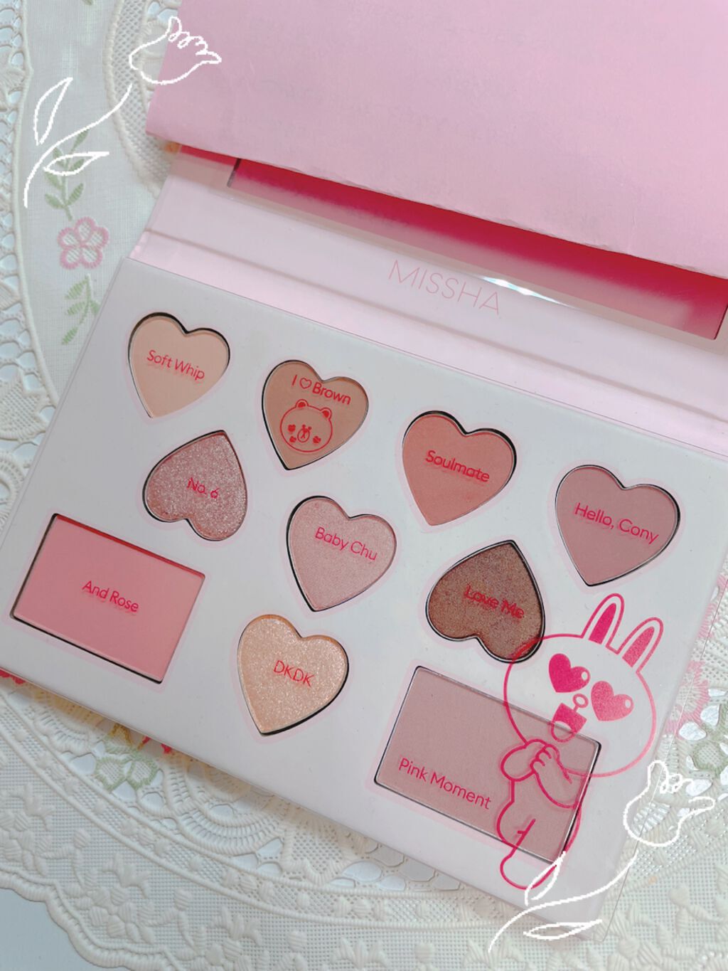 カラーフィルターシャドウパレット(ラインフレンズエディション)/MISSHA/アイシャドウパレットを使ったクチコミ（2枚目）