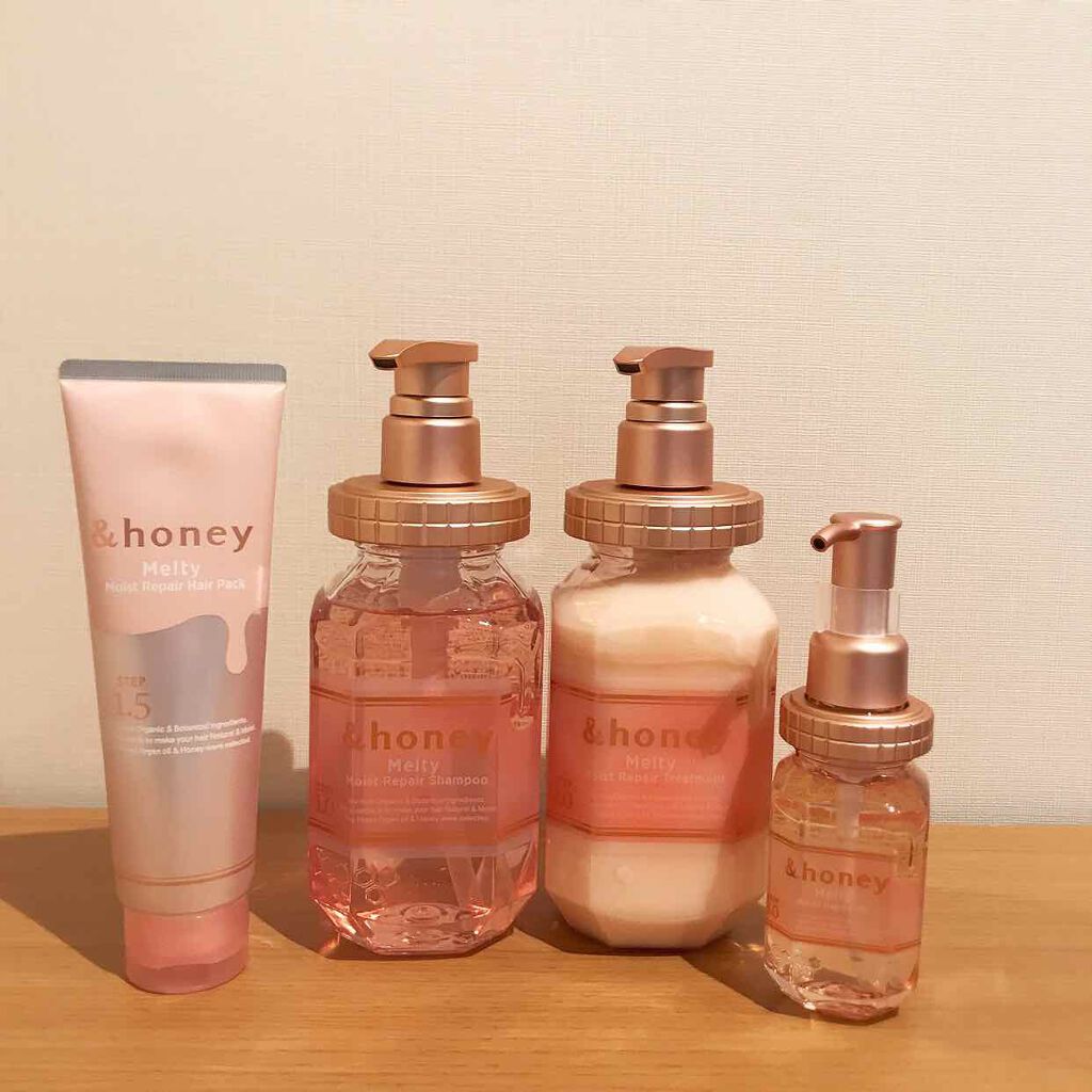 &honey Melty モイストリペア シャンプー1.0／モイストリペア ヘアトリートメント2.0/&honey/市販シャンプーを使ったクチコミ（1枚目）