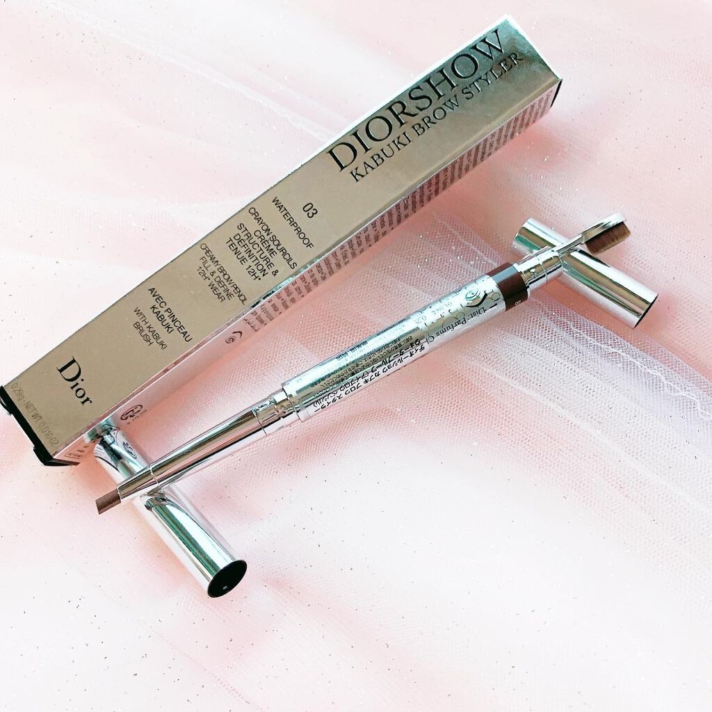 【旧】ディオールショウ カブキ ブロウ スタイラー ウォータープルーフ 03 ブラウン/Dior/アイブロウペンシルを使ったクチコミ（2枚目）