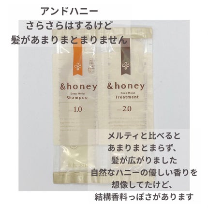 ディープモイスト シャンプー1.0/ヘアトリートメント2.0/&honey/市販シャンプーを使ったクチコミ(6枚目)