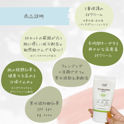 グリーンマイルドアップサンプラス/Dr.G/日焼け止めクリームを使ったクチコミ(5枚目)