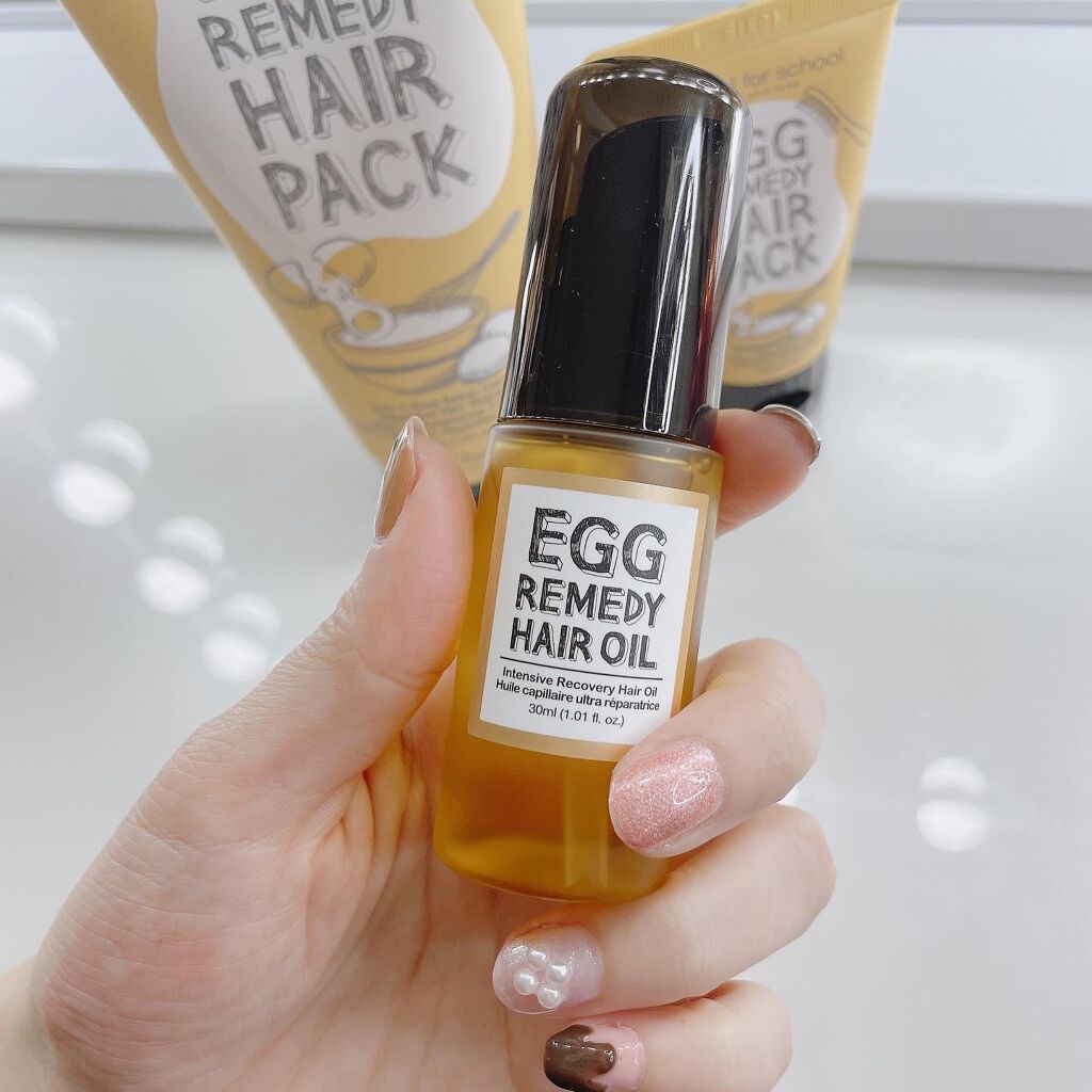 エッグレミディヘアパック/too cool for school/ヘアマスク・ヘアパックを使ったクチコミ（3枚目）