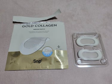 SNP ゴールドコラーゲンニードルパッチのクチコミ「SNP ゴールドコラーゲンニードルパッチを使用しました。

ピラミッド型の微細なニードルが特徴.....」（2枚目）