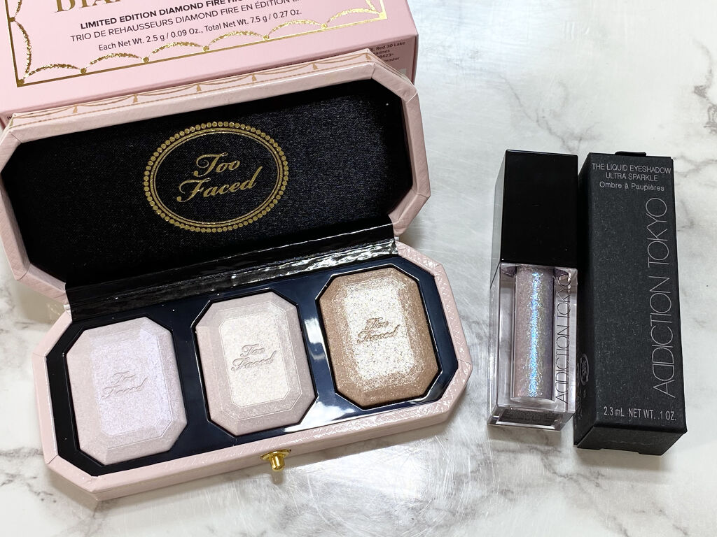 ～ダイヤモンドライト シリーズ～ マルチユース ハイライター トリオ/Too Faced/パウダーハイライトを使ったクチコミ（2枚目）