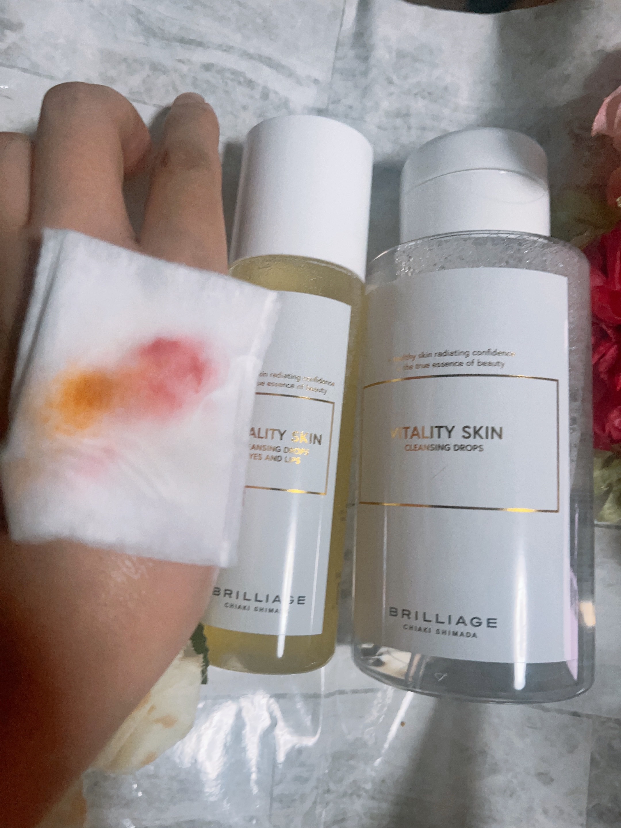 バイタリティ スキン クレンジングドロップス (クレンジングウォーター)/ブリリアージュ/クレンジングウォーターを使ったクチコミ（3枚目）