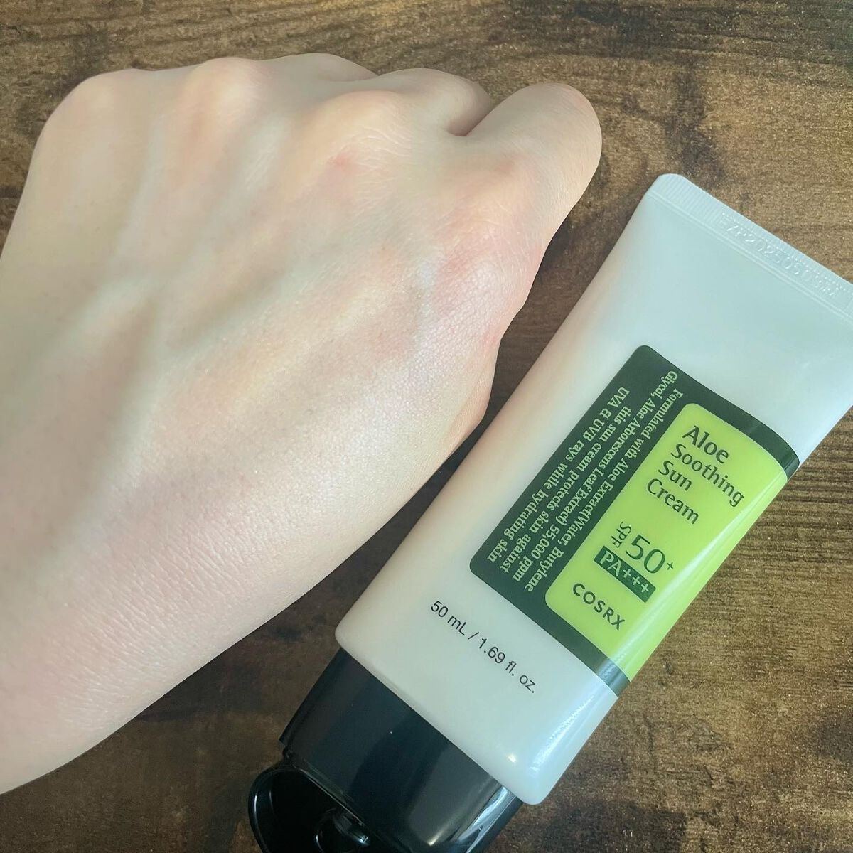 アロエスージングUVクリーム SPF50+ PA+++/COSRX/日焼け止めクリームを使ったクチコミ(6枚目)