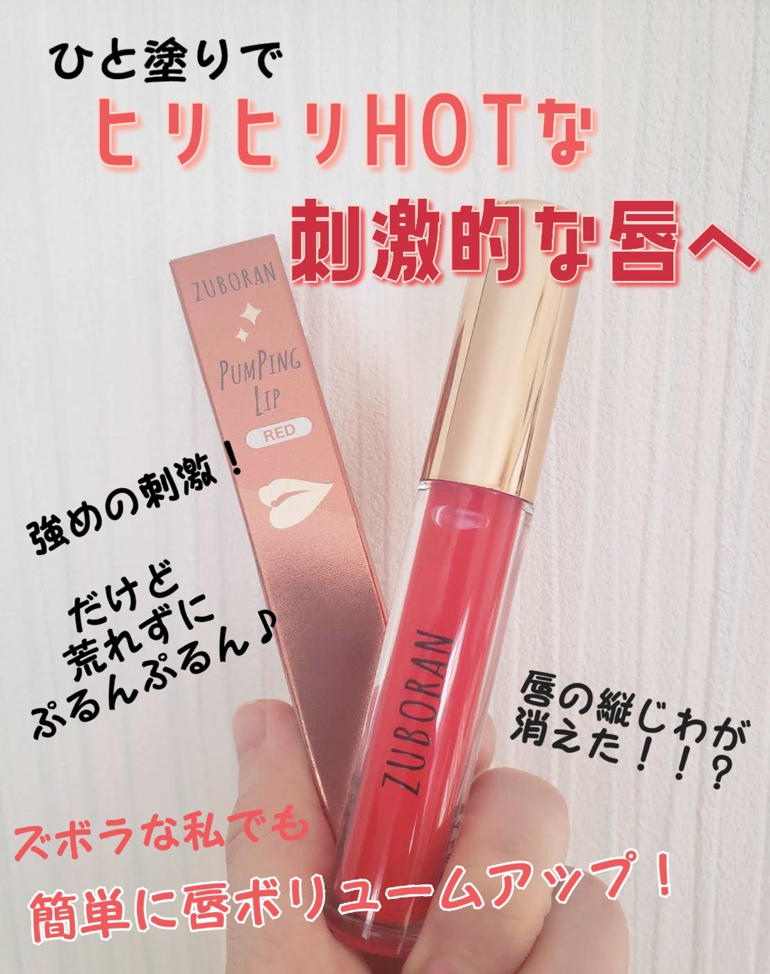 リッププランパー パンピングリップ/ずぼらん/リッププランパーを使ったクチコミ（1枚目）