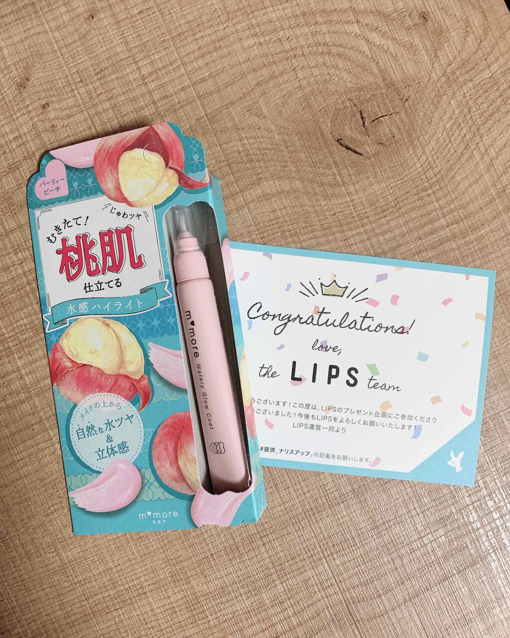 モモア ウォータリー グロー コート/ナリスアップ/ジェル・クリームチークを使ったクチコミ(1枚目)