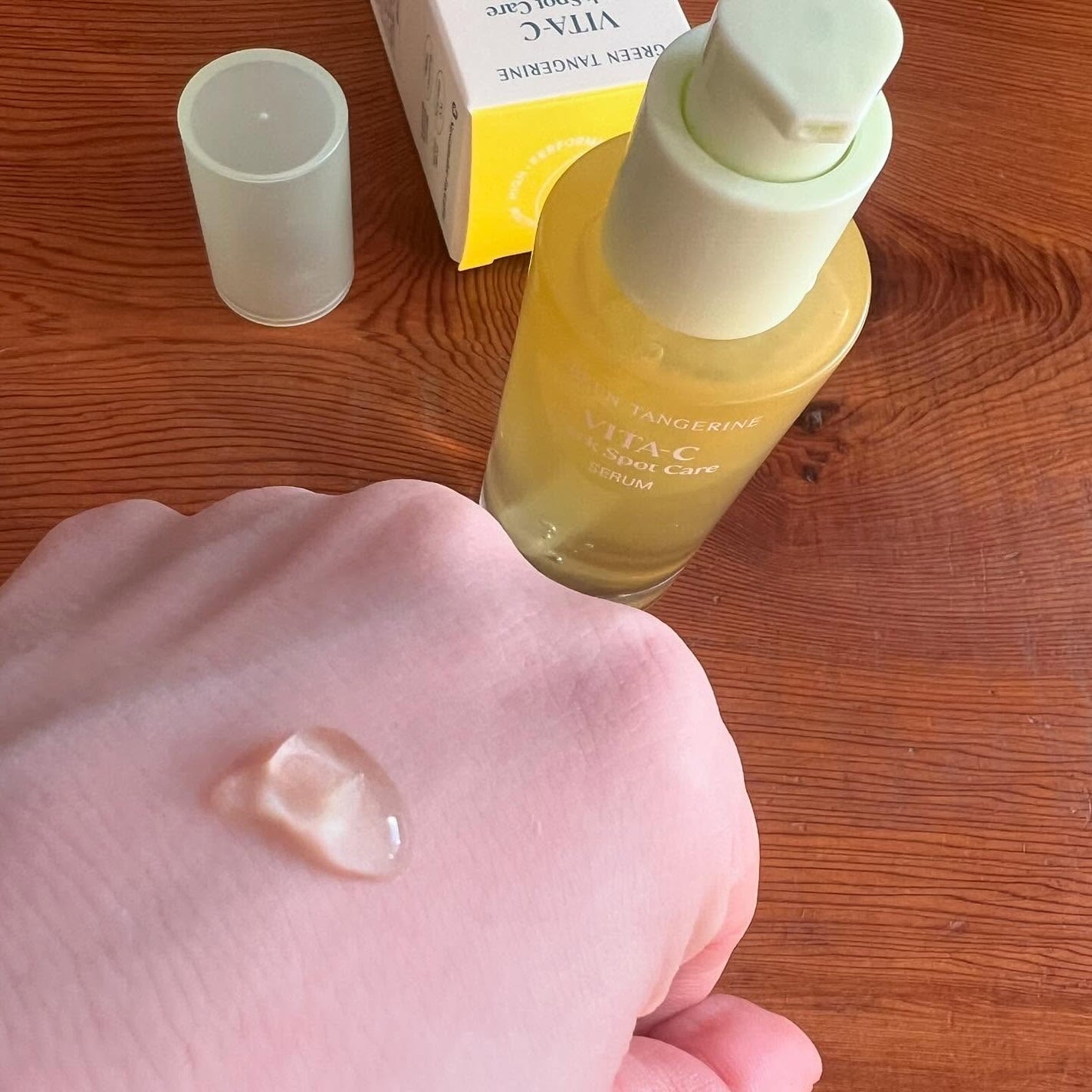 グリーンタンジェリン ビタC ダークスポットケアセラム/goodal/美容液を使ったクチコミ(3枚目)