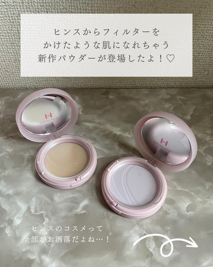 セカンドスキンエアリーパウダー/hince/プレストパウダーを使ったクチコミ(2枚目)