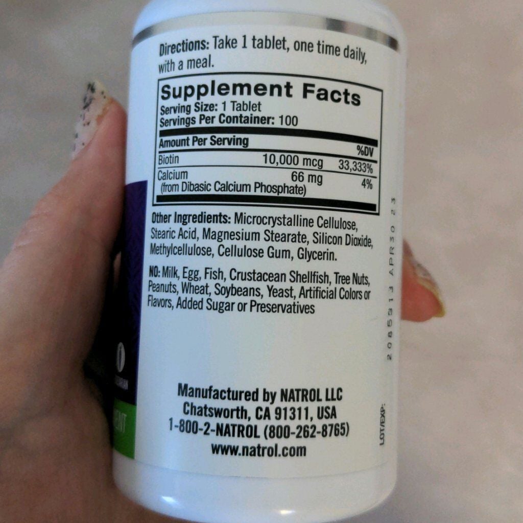ビオチン/NATROL/健康サプリメントを使ったクチコミ(4枚目)
