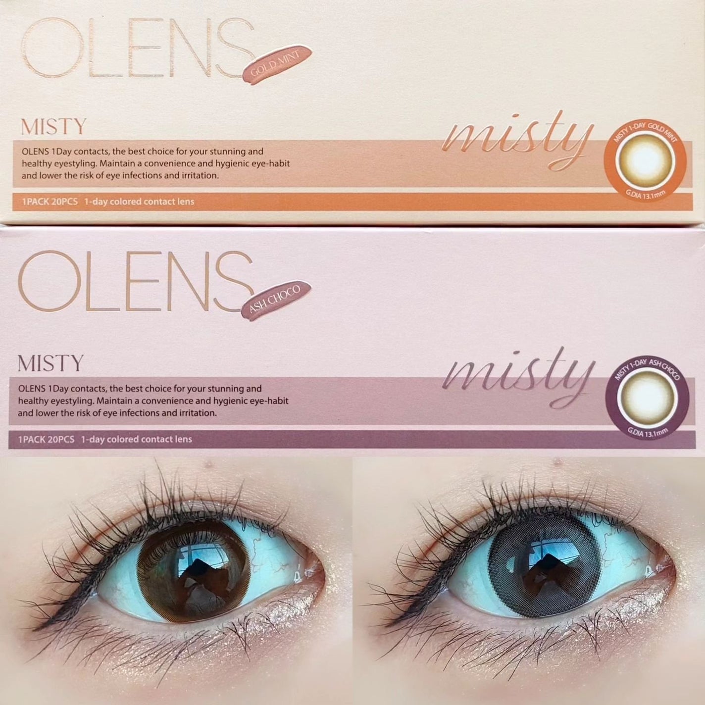 ミスティワンデー/OLENS/カラーコンタクトレンズを使ったクチコミ(1枚目)