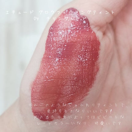 グロウ フィクシングティント チリングレッド/ETUDE/リップティントを使ったクチコミ(2枚目)