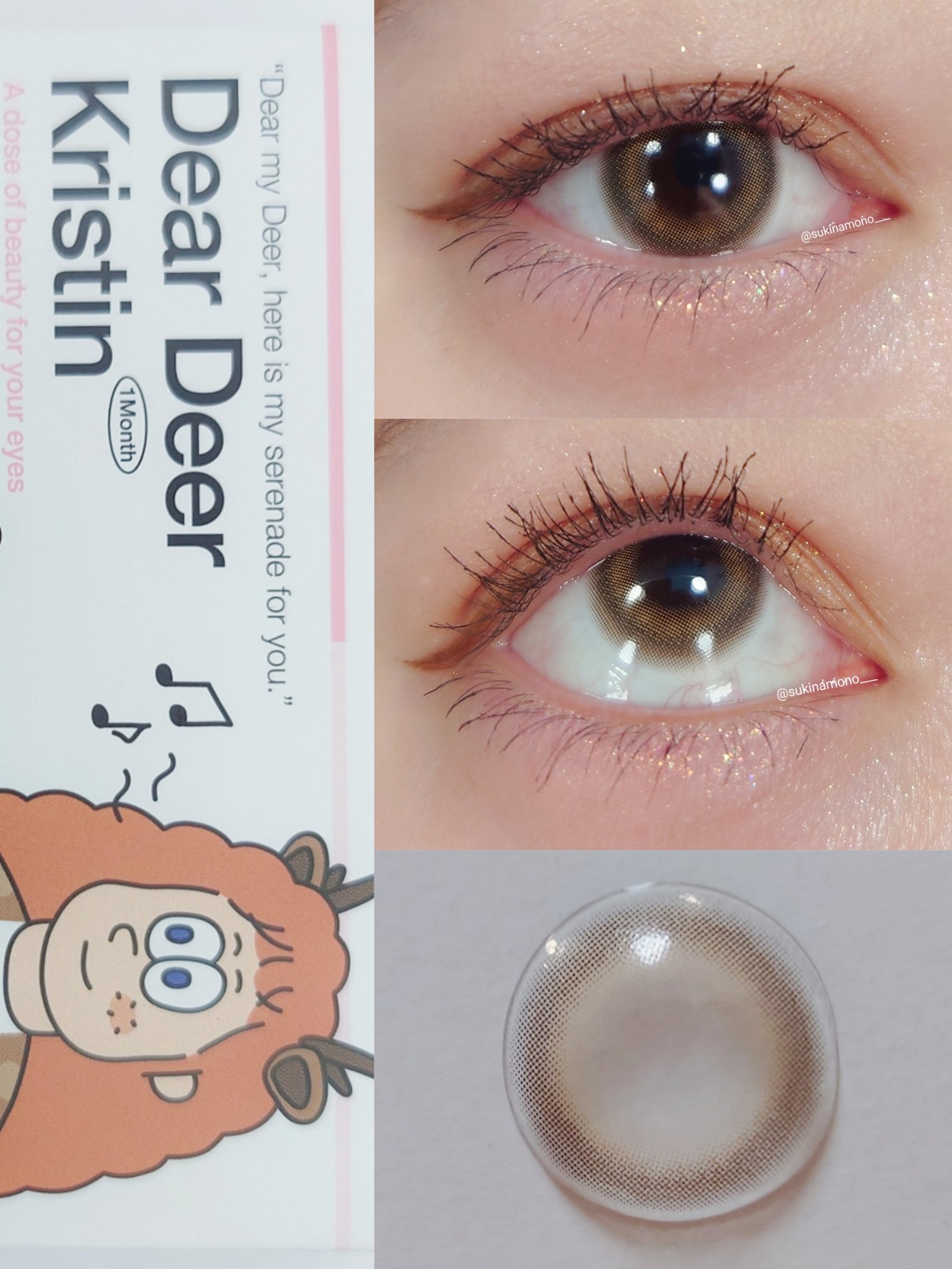 Dear Deer Kristen 1month/Hapa kristin/ワンデー（１DAY）カラコンを使ったクチコミ（2枚目）