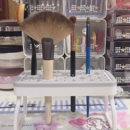 メイクブラシスタンド/セリア/その他化粧小物を使ったクチコミ(2枚目)