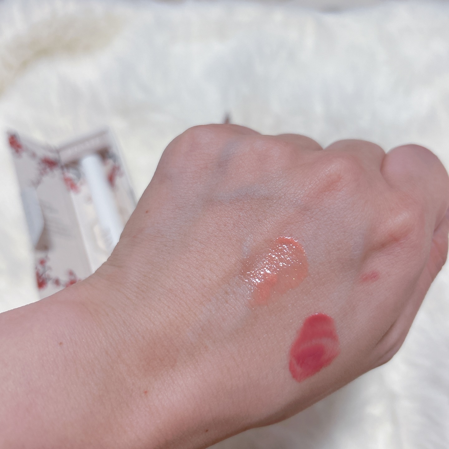 ベアグローペプチドメルティングバーム/PINATE/リップグロスを使ったクチコミ（3枚目）