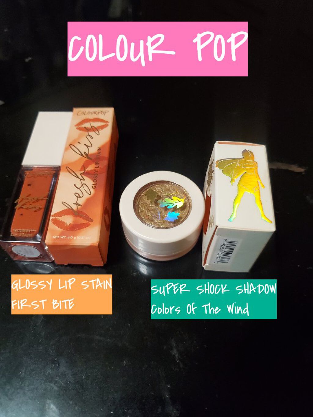 ユキ on LIPS 「カラーポップのGLOSSYLIPSTAINとSUPERSHOC..」(1枚目)