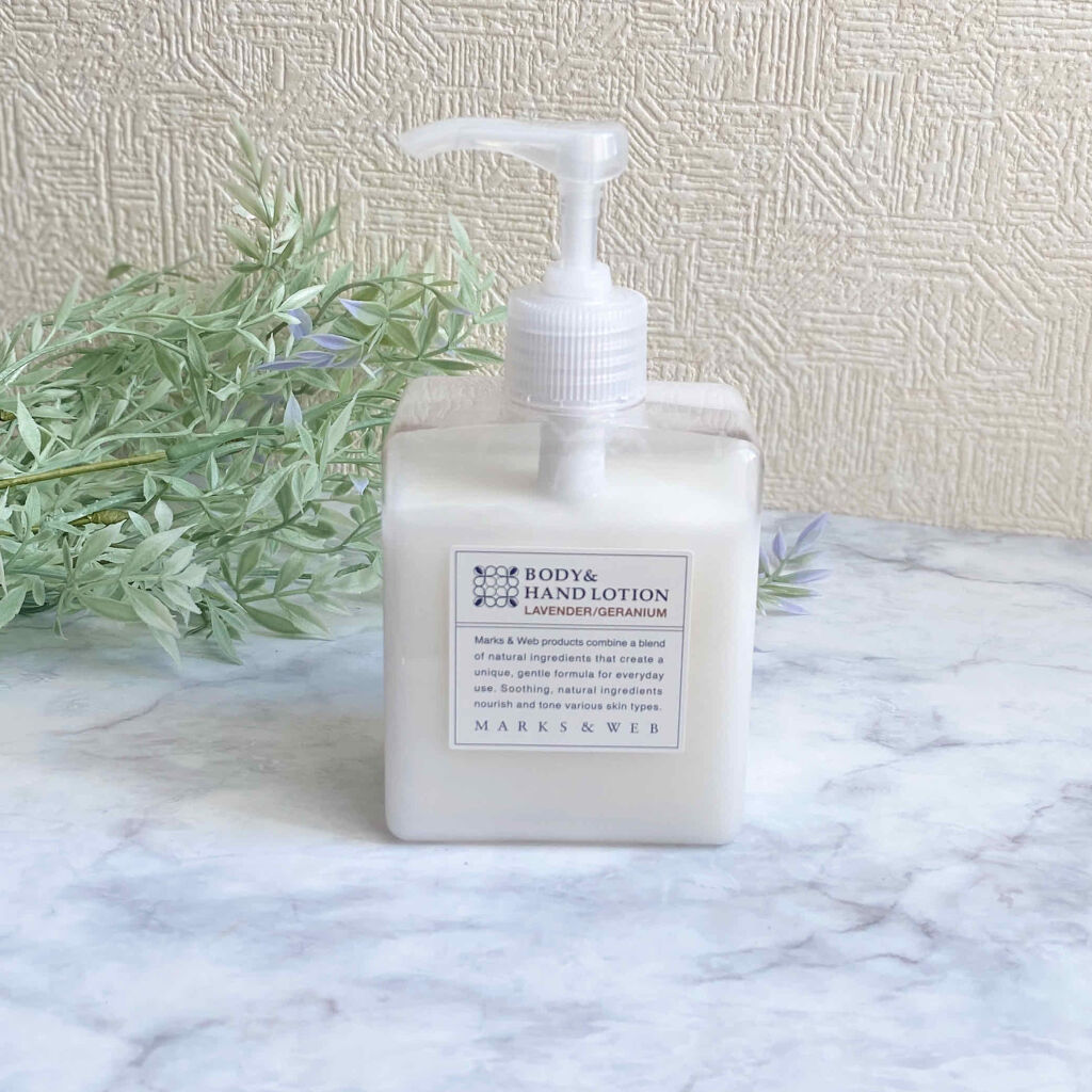 ハーバルボディ＆ハンドローション ラベンダー/ゼラニウム/MARKS&WEB/ハンドクリームを使ったクチコミ（1枚目）