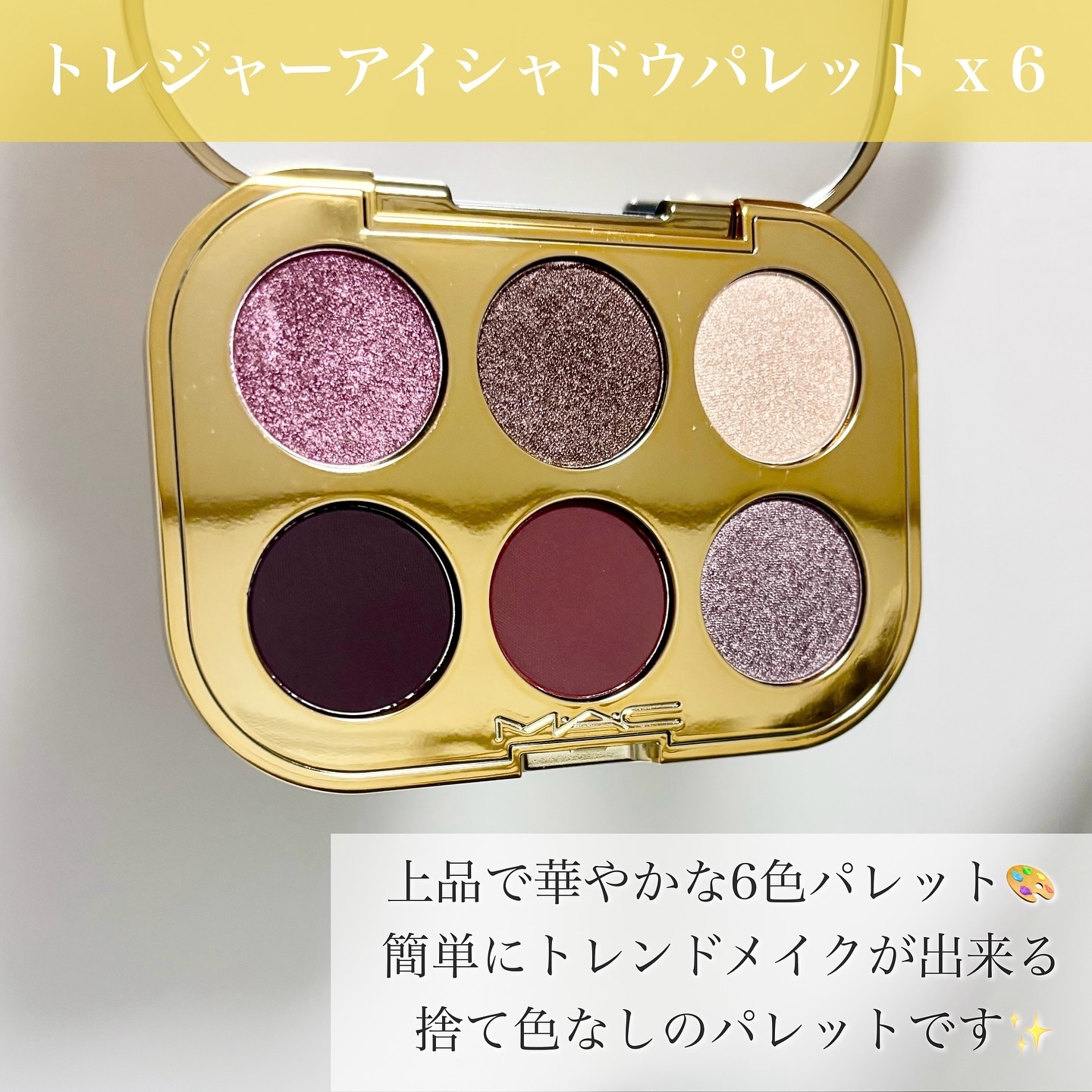 トレジャー アイシャドウ パレット ×6/M・A・C/アイシャドウパレットを使ったクチコミ（3枚目）