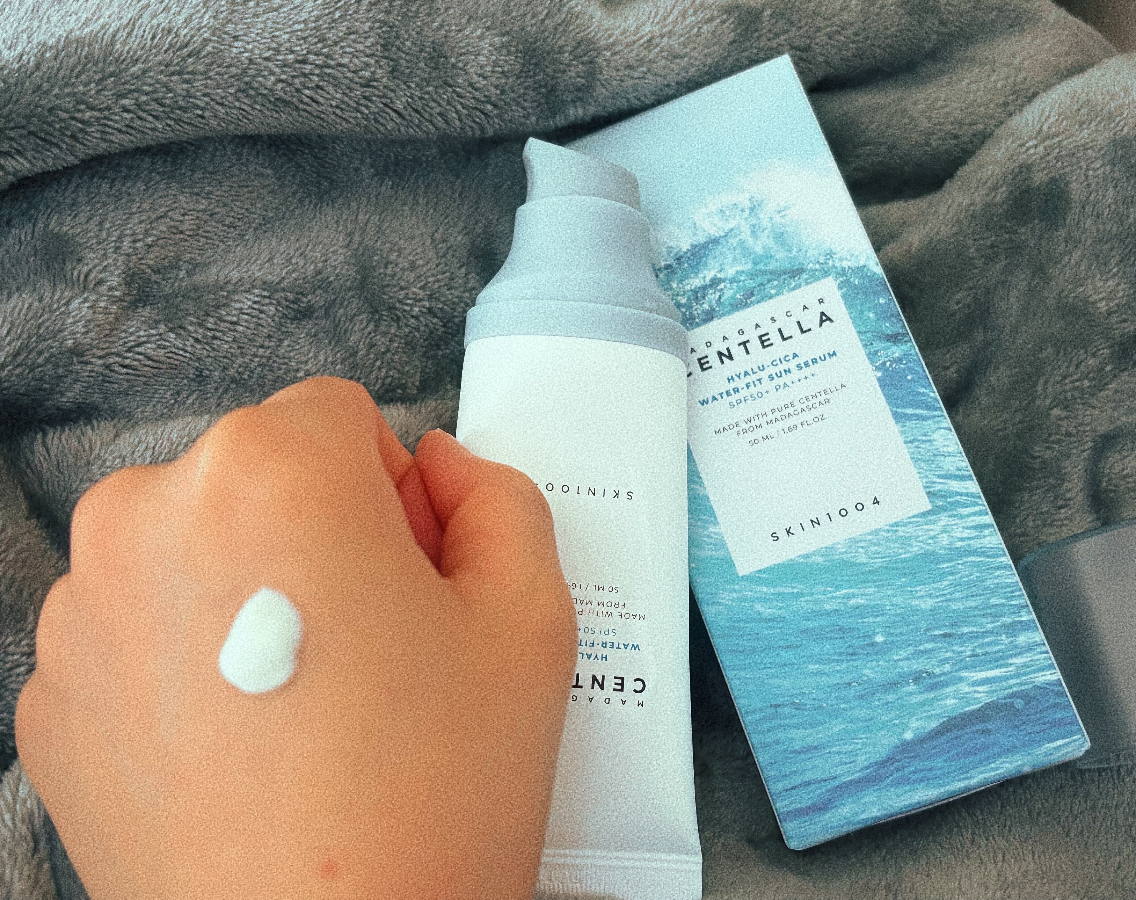 ヒアルーシカ ウォーターフィット サンセラム/SKIN1004/日焼け止めローションを使ったクチコミ（2枚目）