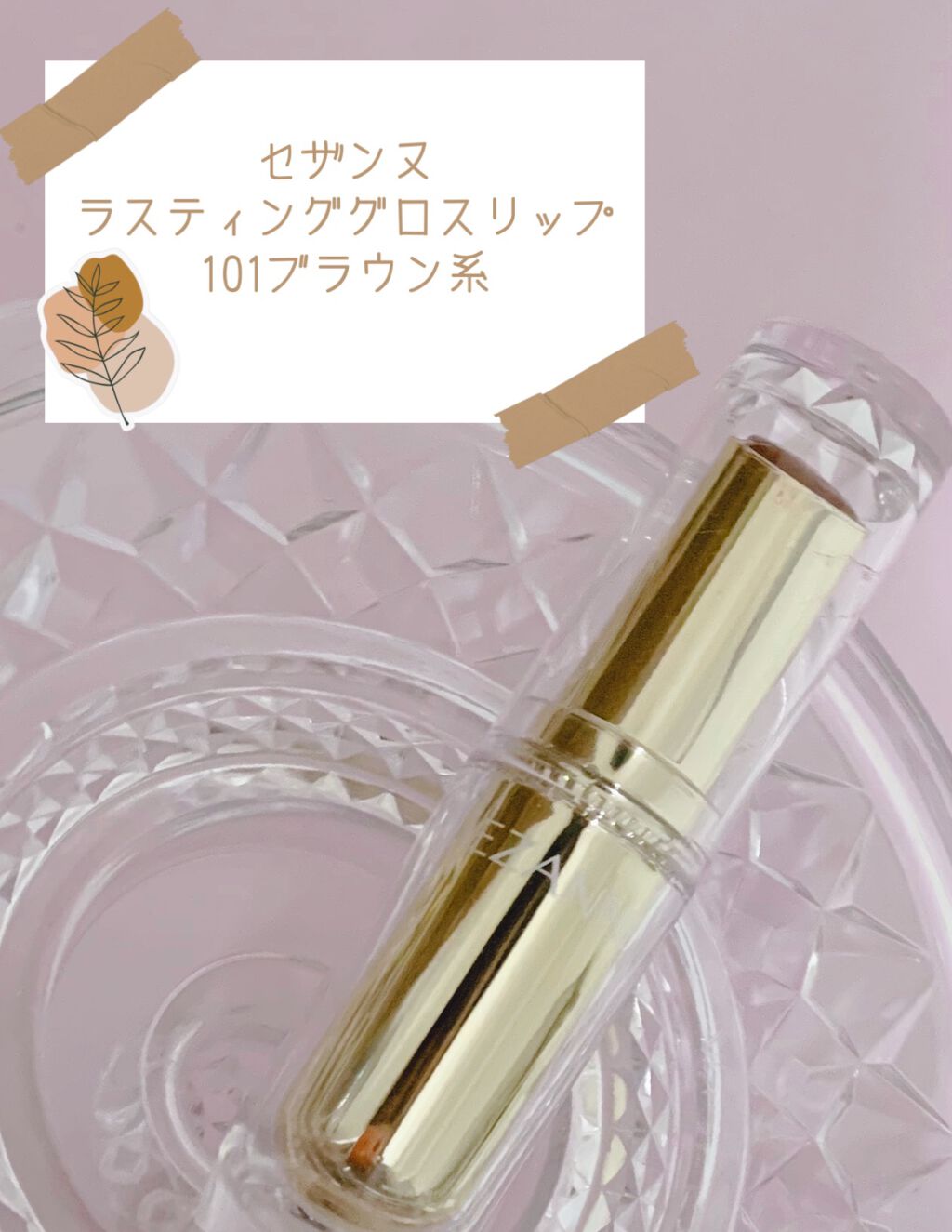 ラスティンググロスリップ/CEZANNE/口紅を使ったクチコミ（1枚目）