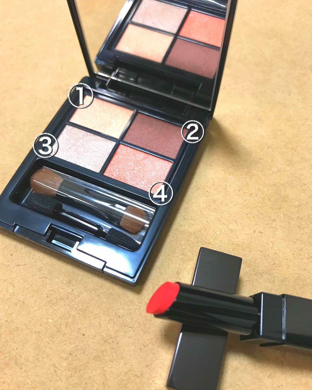 ミネラルルージュ サンセットオレンジ/エトヴォス/口紅を使ったクチコミ（3枚目）