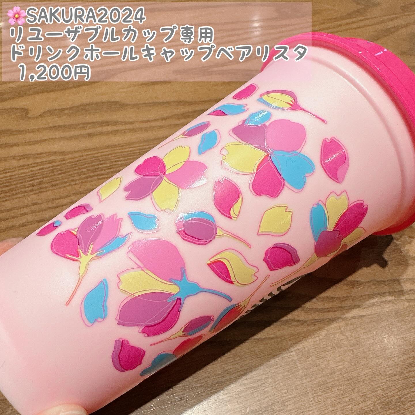 SAKURA2024 リユーザブルカップ専用 ドリンクホールキャップベアリスタ/スターバックス/その他を使ったクチコミ（2枚目）