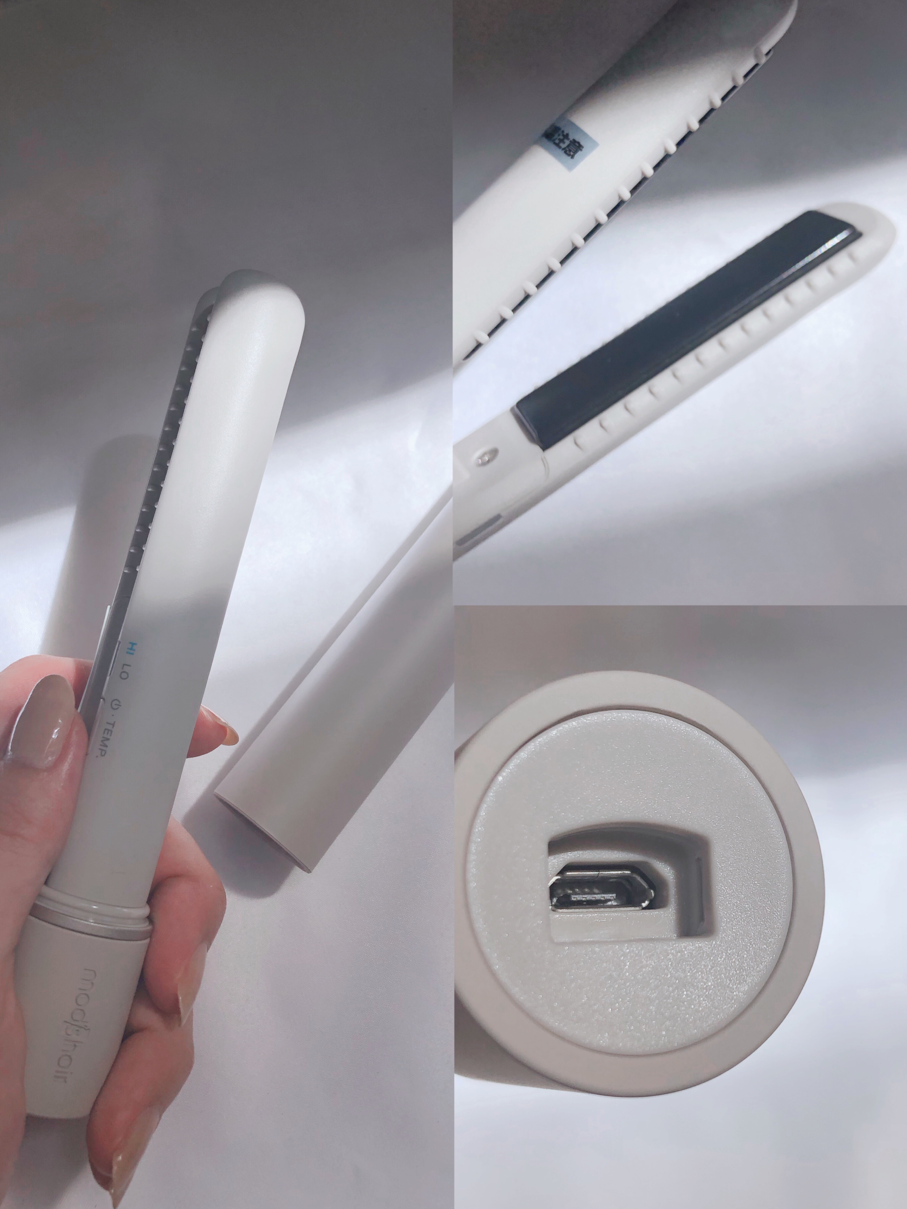 スタイリッシュ モバイルヘアアイロン(MHS-1342) アッシュグレー/mod's hair/ストレートアイロンを使ったクチコミ（3枚目）