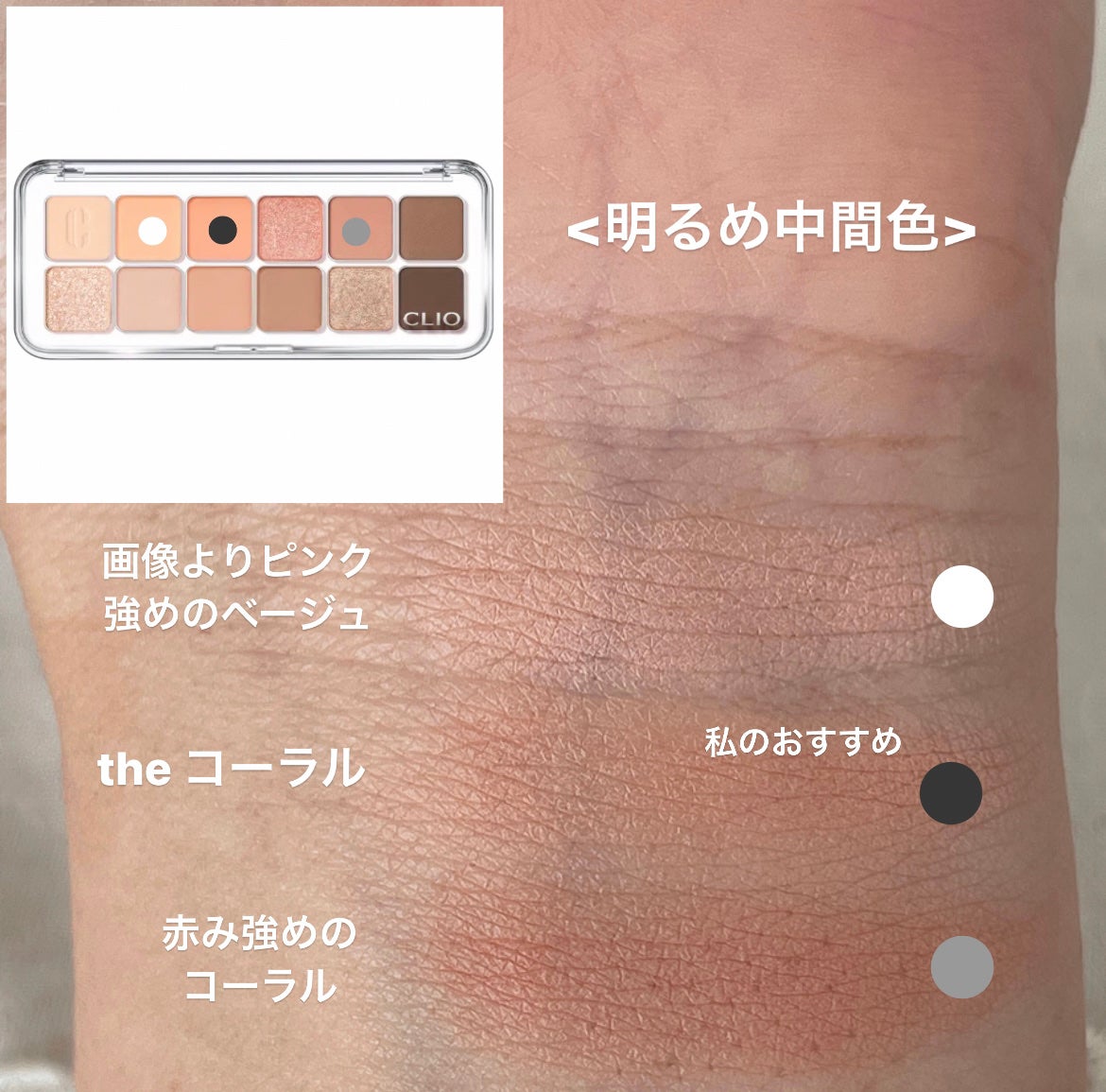 プロ アイ パレット エアー/CLIO/アイシャドウパレットを使ったクチコミ(3枚目)