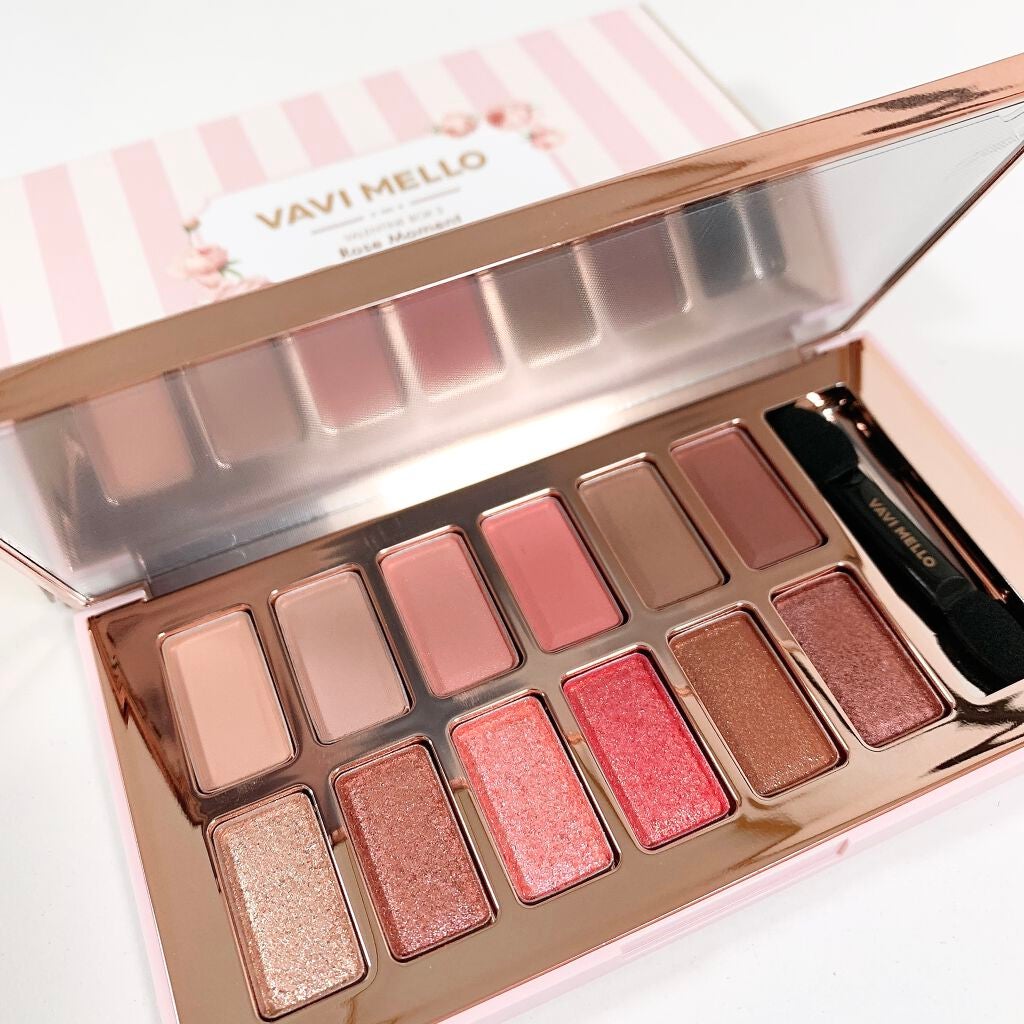 バレンタインボックス3ローズモーメント/VAVI MELLO/アイシャドウパレットを使ったクチコミ(9枚目)