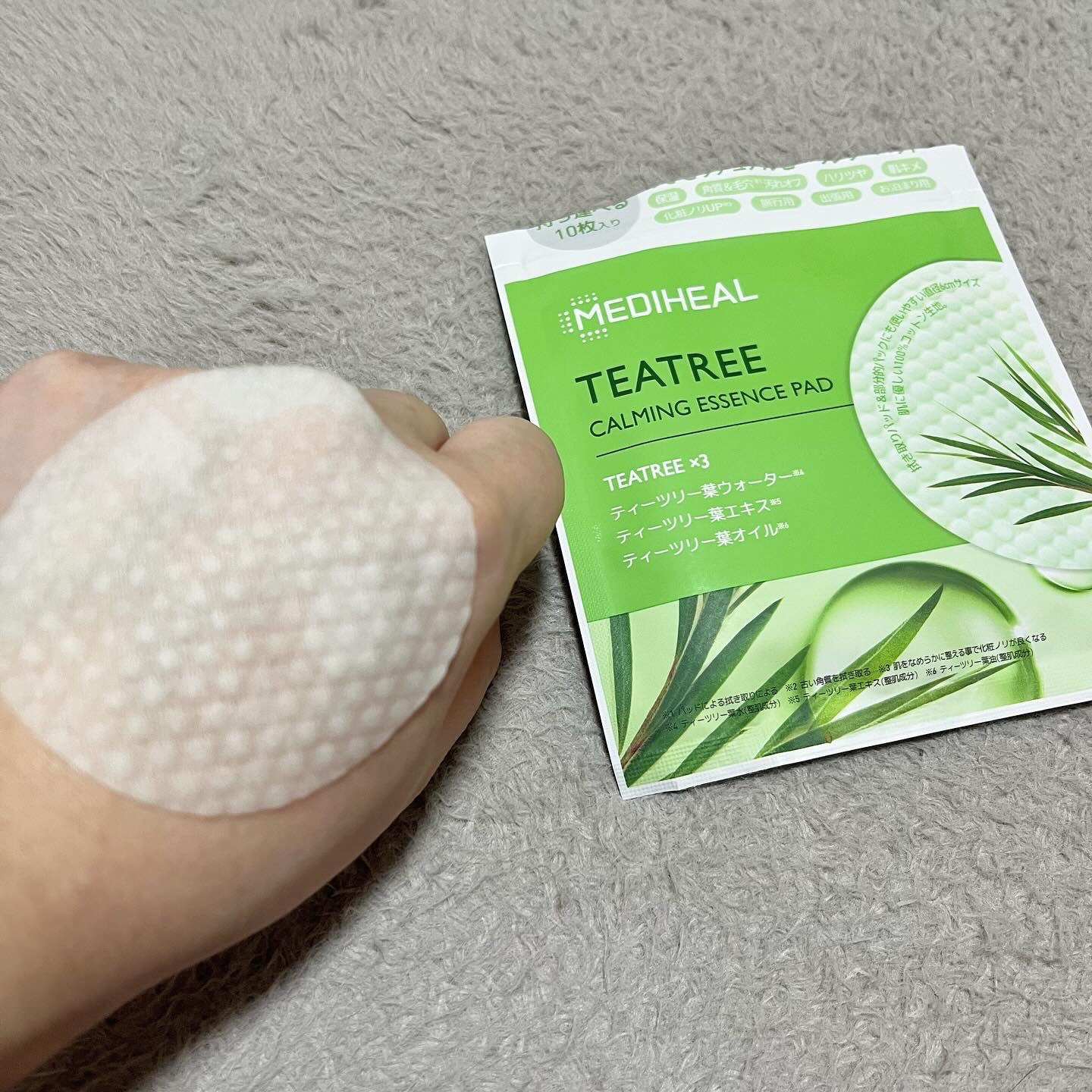ティーツリーカーミングエッセンスパッド/MEDIHEAL/トナーパッドを使ったクチコミ（3枚目）
