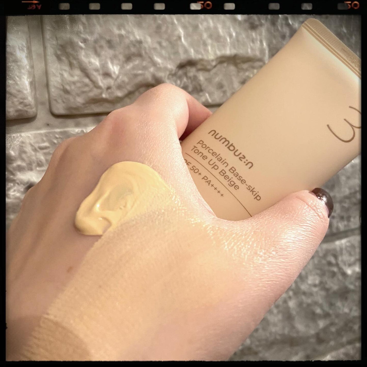 3番 ノーファンデ陶器肌トーンアップクリーム/numbuzin/化粧下地を使ったクチコミ(2枚目)