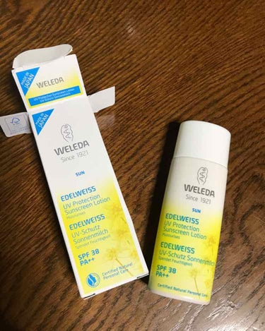 　ヴェレダ エーデルワイス UVプロテクトをお試しさせていただきました😉

生後1ヶ月からでも使える、肌に優しい日焼け止めです。
敏感肌の方も🙆‍♂️

石鹸や、洗顔料でも落とせます。
SPF38 PA