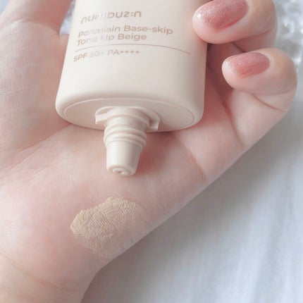 3番 ノーファンデ陶器肌トーンアップクリーム/numbuzin/化粧下地を使ったクチコミ(2枚目)