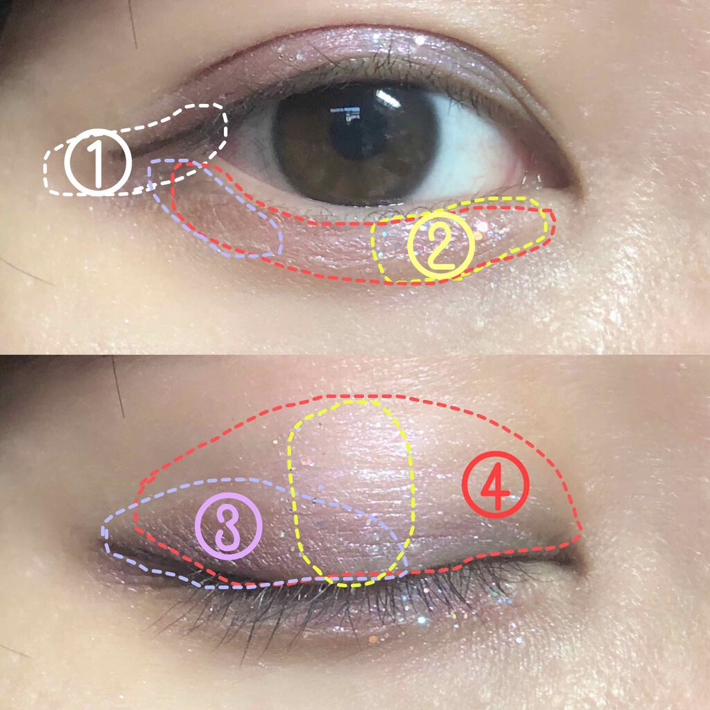 アクセントカラーアイズ CC/インテグレート/アイシャドウパレットを使ったクチコミ（3枚目）