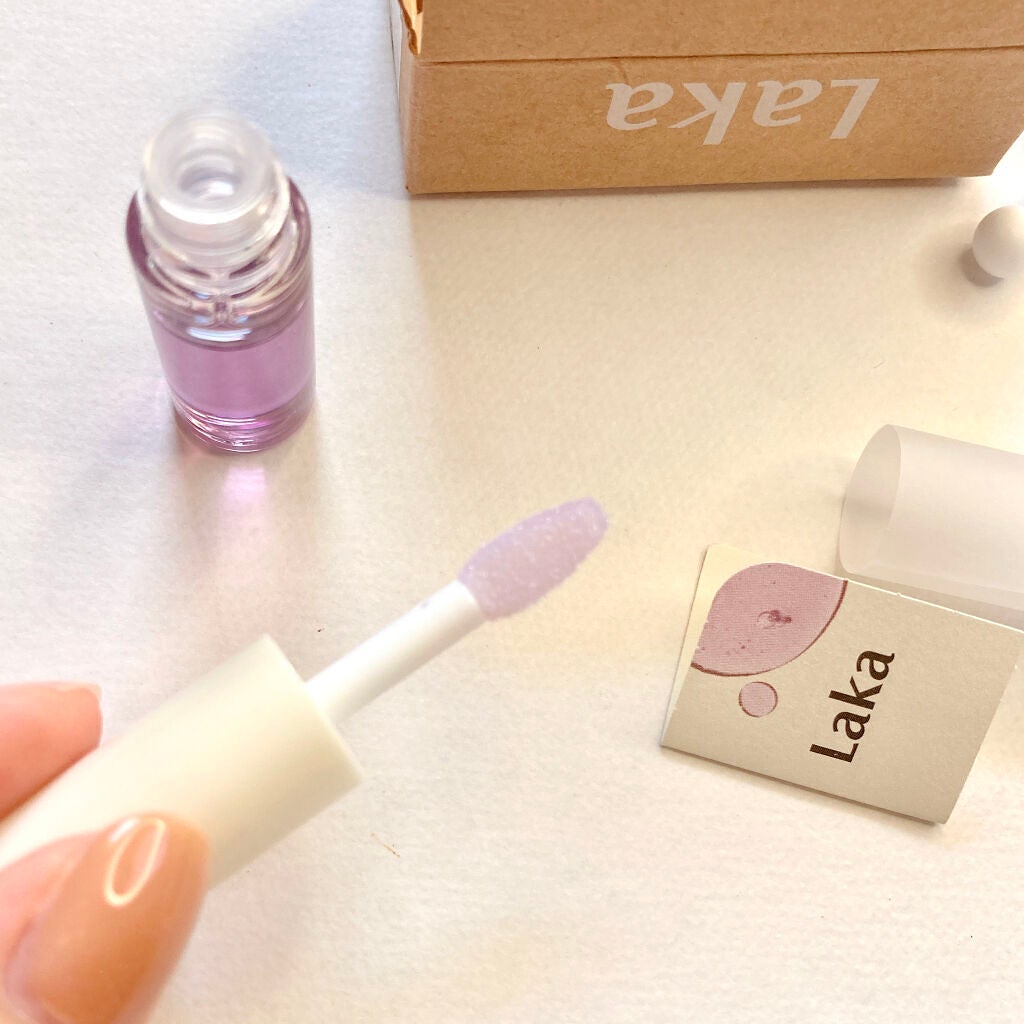 スーパーミニオイルリップ/Laka/リップケアを使ったクチコミ(5枚目)