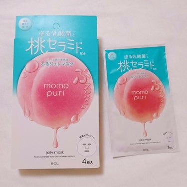 🍑momo puri 潤いぷるジュレマスク 4枚入(22ml/1枚)
💰¥700(税抜)


☑塗る乳酸菌
お肌のうるおいのための乳酸菌を配合。
毎日使い続けて調子の良い肌に。


☑桃セラミド
国産の