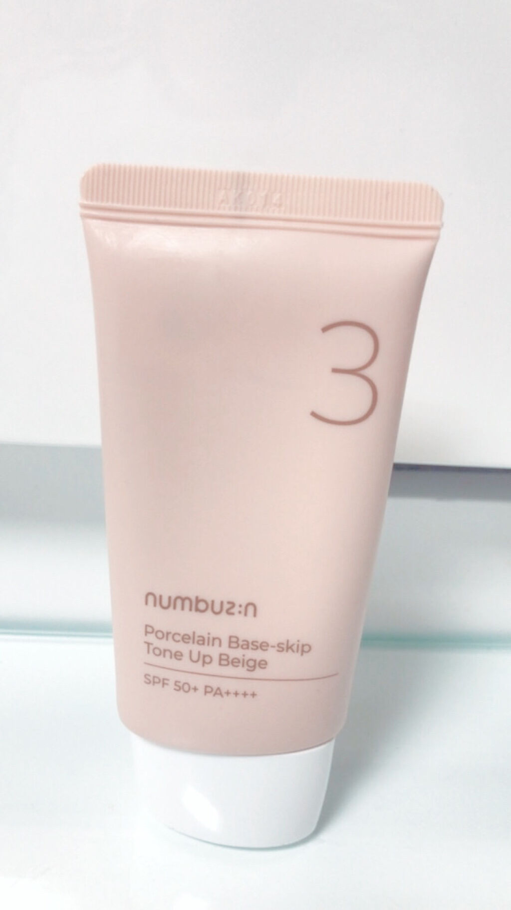 3番 ノーファンデ陶器肌トーンアップクリーム/numbuzin/化粧下地を使ったクチコミ（1枚目）