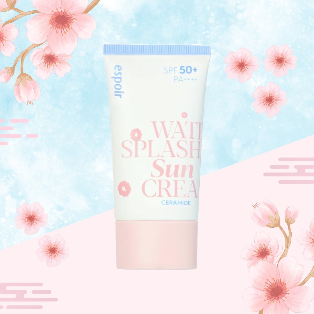 ウォータースプラッシュサンクリーム セラミド 桜エディション（60ml）/espoir/日焼け止めクリームを使ったクチコミ（1枚目）