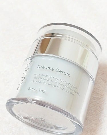 norm+ クリーミーセラムのクチコミ「【　norm＋ Creamy Serum　】

美容液のクリーム
水分を閉じ込めてくれます

.....」（2枚目）