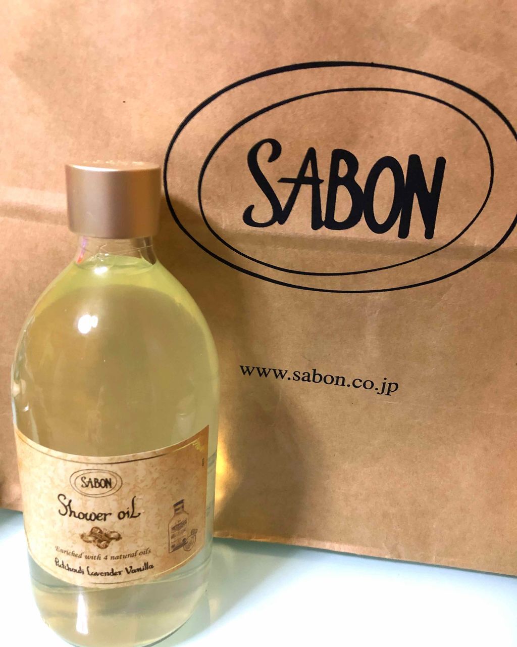 シャワーオイル パチュリ・ラベンダー・バニラ/SABON/ボディソープを使ったクチコミ(1枚目)