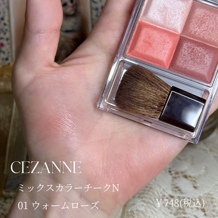ミックスカラーチークN 01ウォームローズ/CEZANNE/パウダーチークの画像