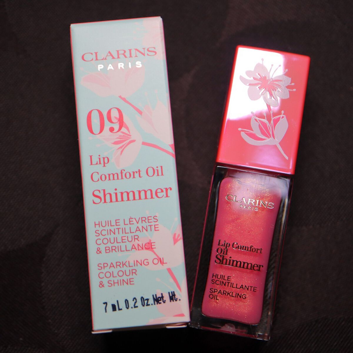 コンフォート リップオイル シマー 09 ローズペタル （限定）/CLARINS/リップグロスを使ったクチコミ（1枚目）