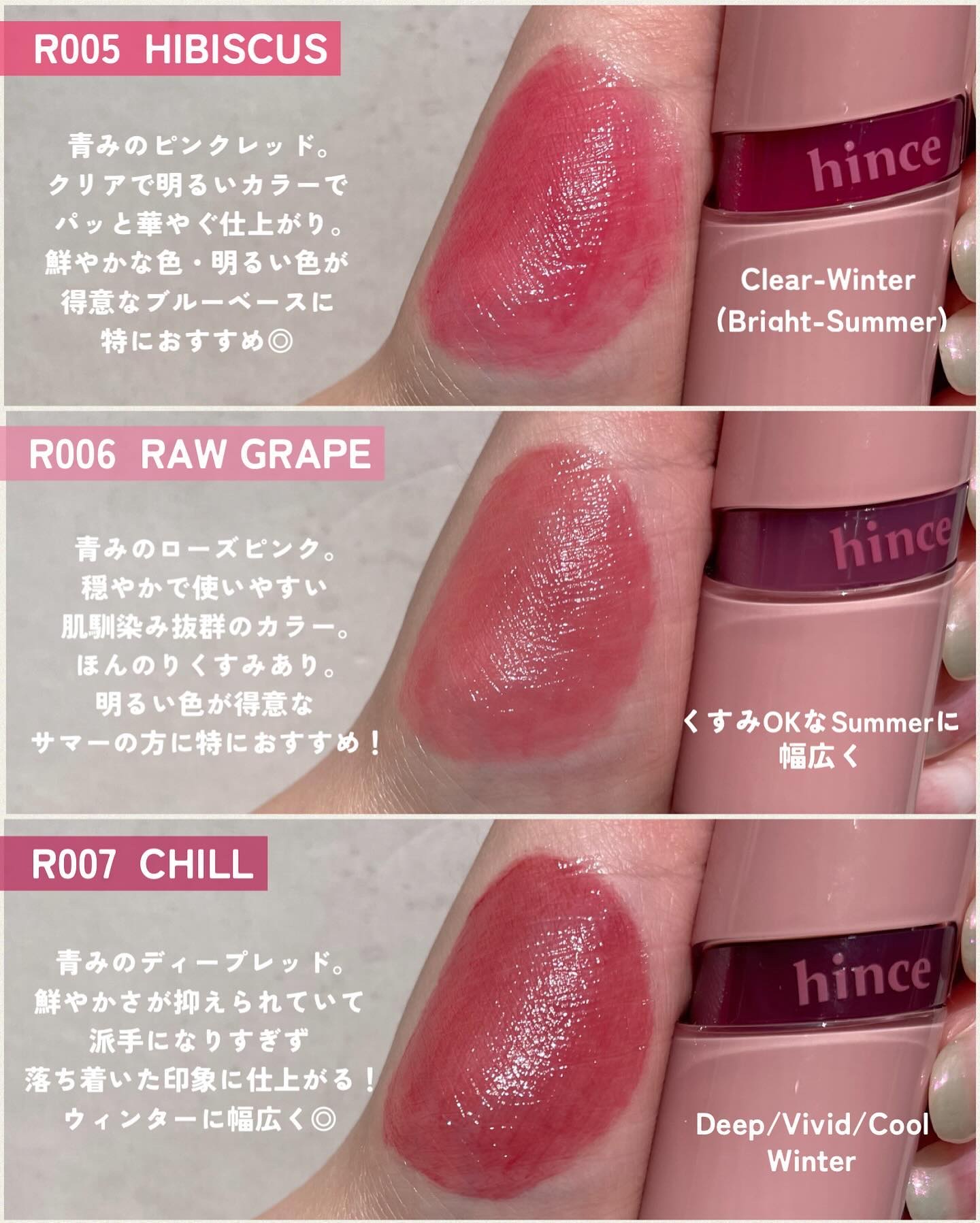 ロウグロウジェルティント/hince/リップティントを使ったクチコミ（3枚目）