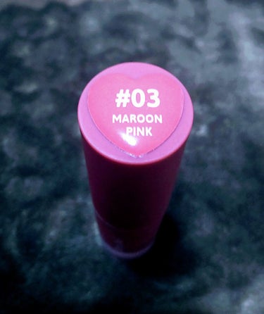リップアンドチーク ヌードマットティント 03 マルーンピンク(Maroon Pink)/CathyDoll/口紅を使ったクチコミ（3枚目）