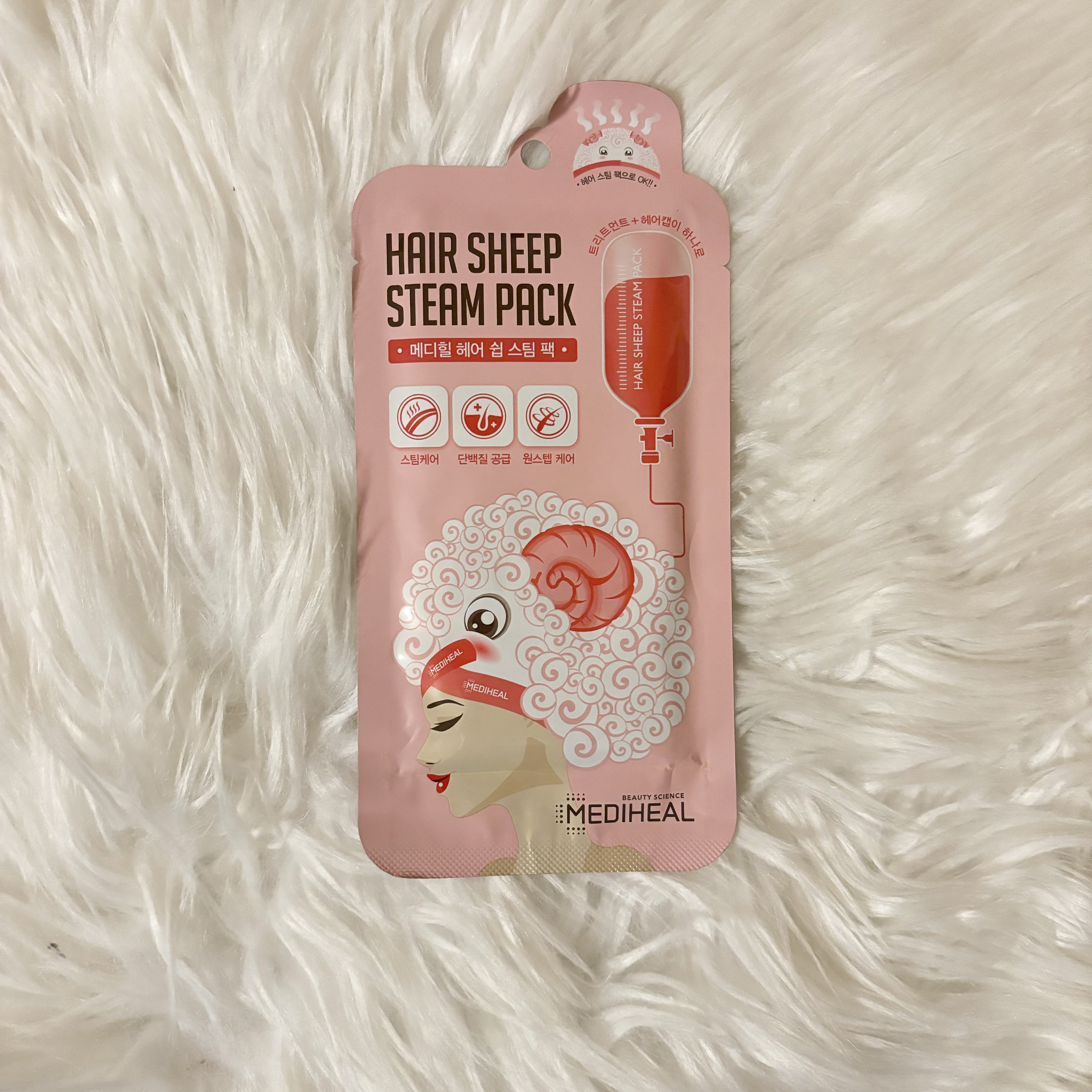 ヘア シープ スチームパック/MEDIHEAL/ヘアマスク・ヘアパックを使ったクチコミ（1枚目）