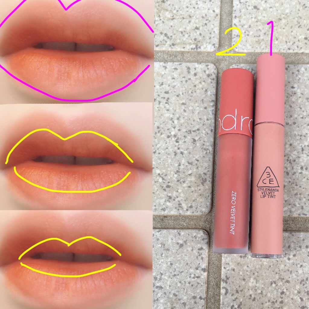 3CE ベルベット リップティント/3CE/リップティントを使ったクチコミ（3枚目）