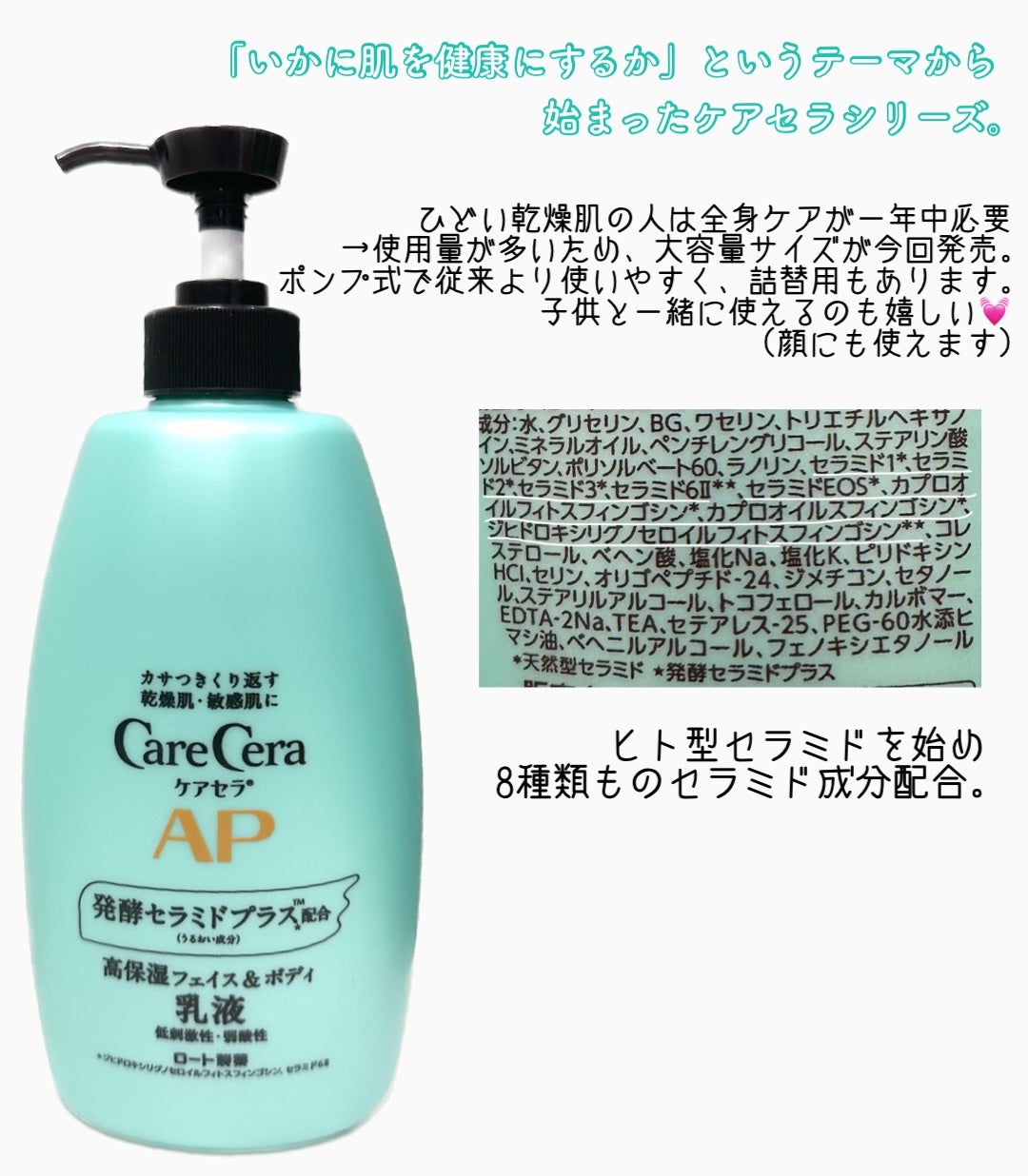 ケアセラ APフェイス&ボディ乳液/ケアセラ/ボディミルクを使ったクチコミ(1枚目)