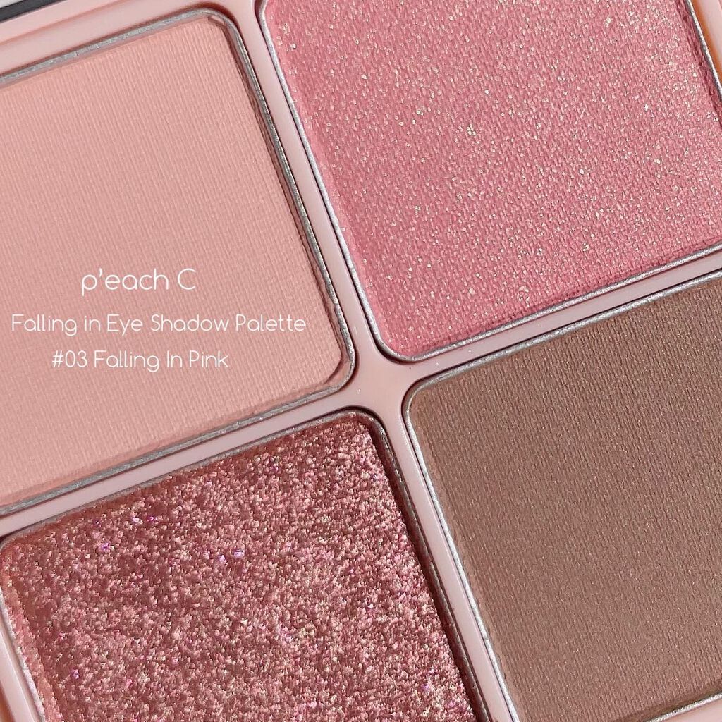 フォーリング イン アイシャドウ パレット 03 フォーリングインピンク/Peach C/アイシャドウパレットを使ったクチコミ（2枚目）